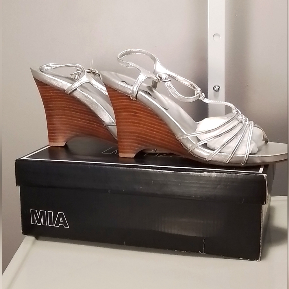 MIA ...metallic silver shoes